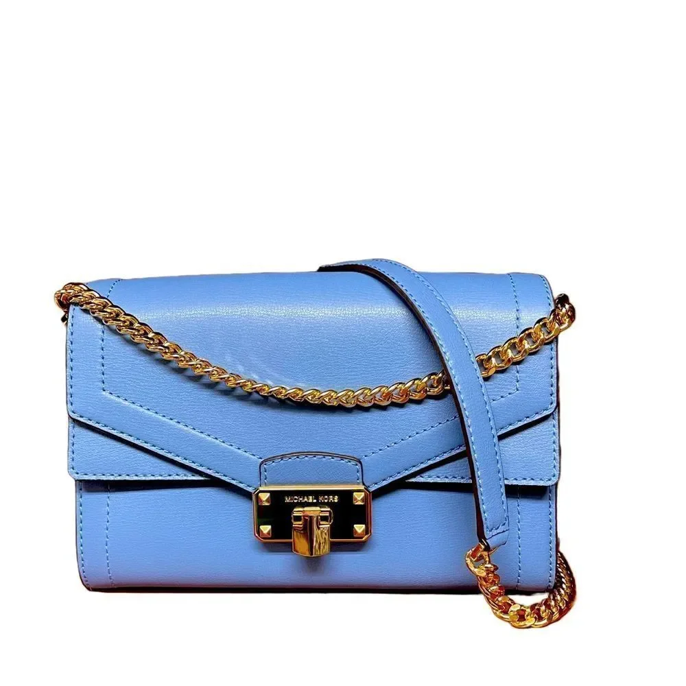 🌟70% OFF🌟NEW🌟 Michael Kors Kinsley Medium Flap Shoulder Bag French Blue